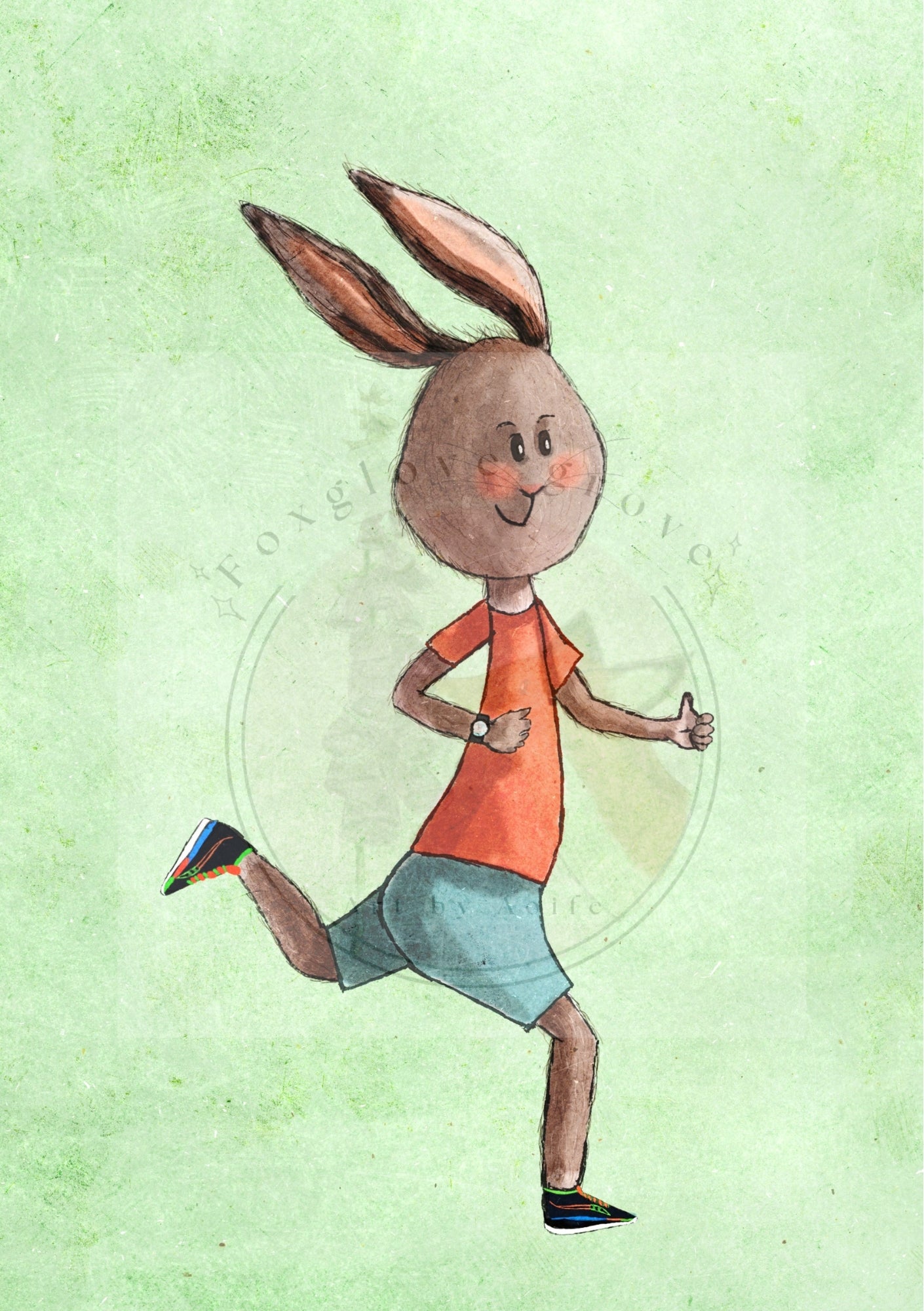 Hasty the Hare out for a run