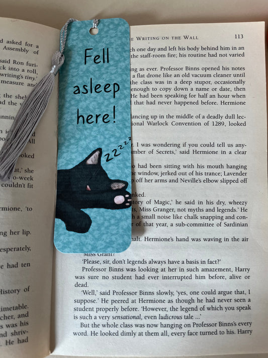 Sleepy cat bookmark