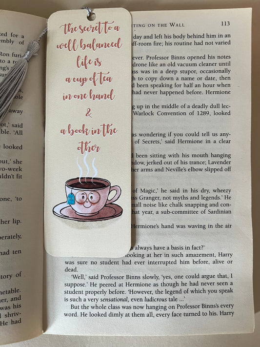 Tea cup bookmark